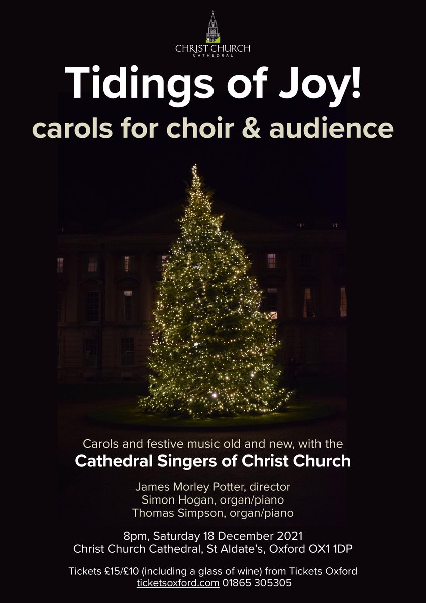 Tickets are now on sale for our Christmas Concert in Christ Church via <a href="/TicketsOxford/">Tickets Oxford</a> . It’s always a hot seller so get yours now!>>  ticketsoxford.com/events/tidings…
