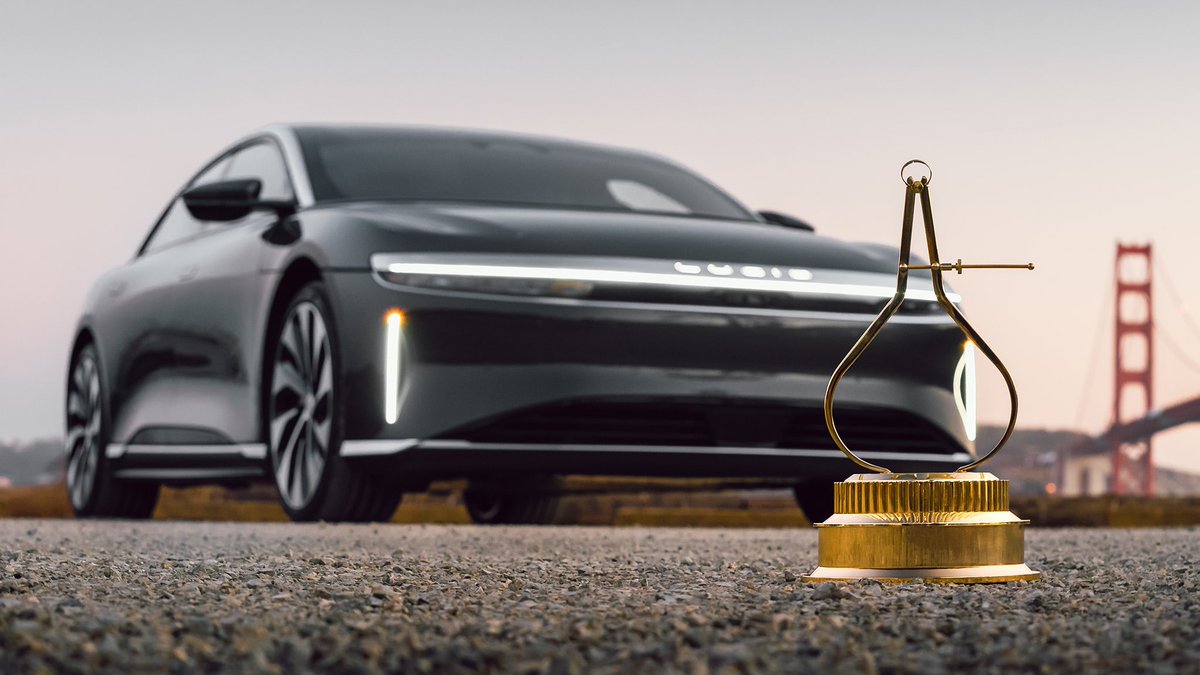 AntonisKaralis's tweet photo. MotorTrend calls the in-house designed @Dolby Atmos Surreal Sound system "by far the best I've ever listened to, in competitive products or audiophile home systems." 

The Lucid Air Is the 2022 MotorTrend Car of the Year!
https://t.co/AXgXoKzlSz https://t.co/6rEi71Naux