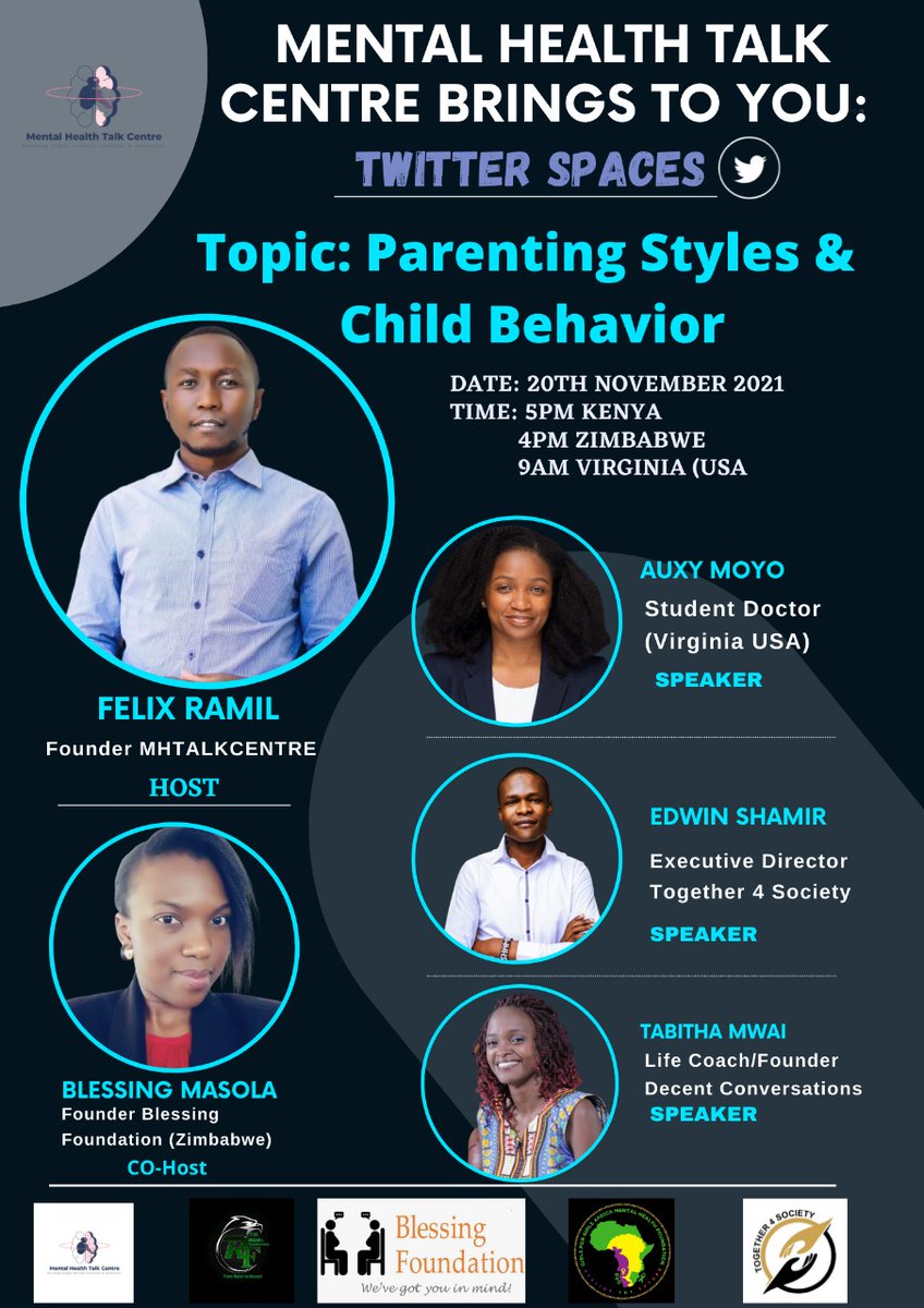 Here's one conversation thats hardly spoken about...Parental relationships and how it affects children. How parents relate to each other helps to shape or destroy a child. Join us as we discuss issues around this topic.
#mentalhealth <a href="/auxy_doc/">Auxy Moyo, MD</a> <a href="/RamilFelix_/">Felix_Ramil 🇰🇪</a>