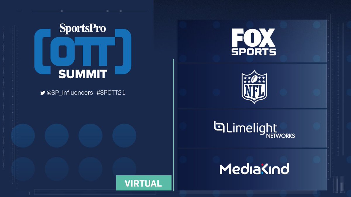 ErikRamberg_MK's tweet photo. I'll be joining experts from across the #sports industry at @SportsPro’s #OTTSummit to discuss the latest innovations in #streaming video. Join me and speakers from the @NFL and @FOXSports on Weds 17, 3:45 pm GMT: https://t.co/4uytEqhxbK
@SP_Influencers #SPOTT21 https://t.co/R54cxjsZws