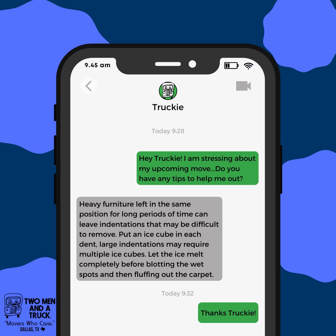 TMT_Dallas_TX's tweet photo. At Two Men and A Truckยฎ Dallas we always reach out to Truckie for great tips on moving. Check out our page every Monday morning for a new moving tip. #MoveTipMonday #MoversWhoCare #TruckiesTips
๐214.349.6754
๐ปhttps://t.co/HPS1BgBa2H
๐งinfo0561@twomen.com https://t.co/WX3450nRLC