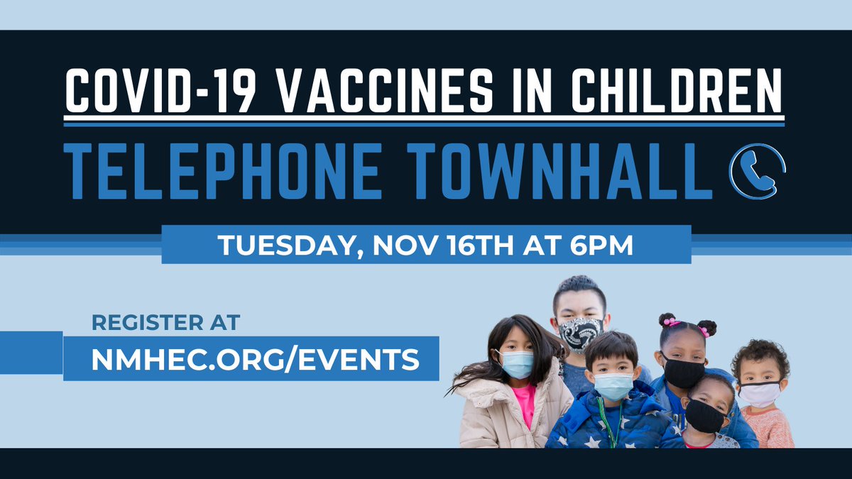 NVMHEC's tweet photo. Now that the Pfizer vaccine is available for ages 5+ @NVMHEC is hosting 2 virtual townhalls. Both events have a panel of medical professionals, experts, and parents to answer questions. Join us this

TUE 11/16 @ 6PM (ENG)
WED 11/17 @ 6PM (SPA)

Register at https://t.co/qaGxNOeyz5 https://t.co/NEWeQiz4Af
