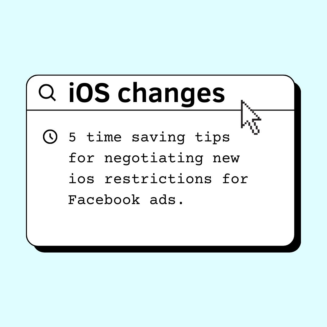 RockitDigitalUK's tweet image. Day 1 of our 5 top time saving tips - How to negotiate the new IOS changes? This week we are running daily time saving tips to keep you on top of it. let us know how you get on⚡️ #ioschanges #facebookads