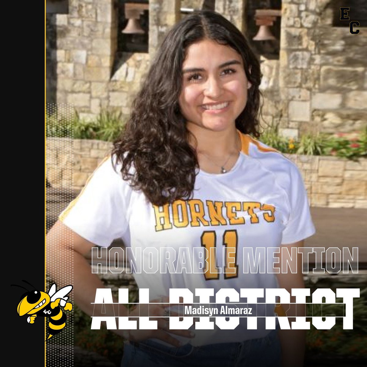 _ECVolleyball's tweet photo. 🏆27-6A Honorable Mention🏆
Congratulations to Madisyn Almaraz for district recognition. She finished the season with 313 digs and 21 service aces.
#ECProud #ECVBFamily https://t.co/f0P8b9Uo36