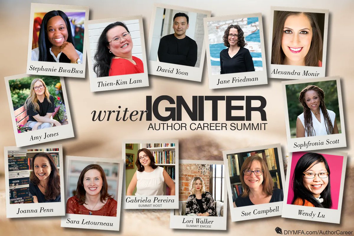 DIYMFA's tweet photo. Dive into the craft of writing and publishing with the #WriterIgniter Author Career Summit! This FREE virtual interview series begins on November 22nd, and features a stellar lineup of eleven writers and industry professionals! Save your seat here: https://t.co/ogwRuHQSmd https://t.co/C6tT22rajM