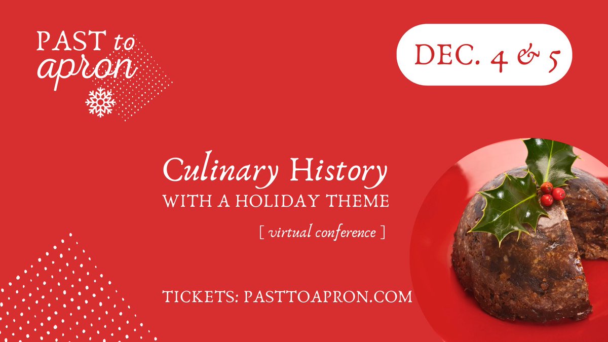 pasttoapron's tweet image. A “taste” of history awaits! Join Past to Apron Dec. 4 &amp;amp; 5 and discover more about holiday food traditions - across regions and time periods.

Tickets / program: …on-holiday-edition-2021.heysummit.com

#holiday #foodies #foodhistory