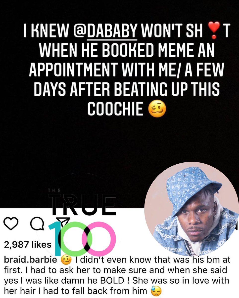#DaBaby gets put on blast by a Charlotte hairstylist who says he booked his BM an appointment after having sex with her 😩💯🚩🚩🚩🚩🚩🚩