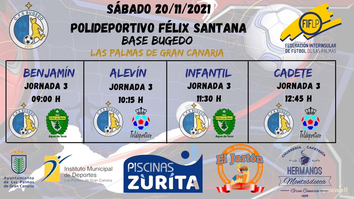 📆 Sábado 20/11/21
🏟 Pab. Félix Santana
#BaseBugedo 
Las Palmas de Gran Canaria 💛
<a href="/imd_lpgc/">IMD LPGC</a> @AyuntamientoLPA