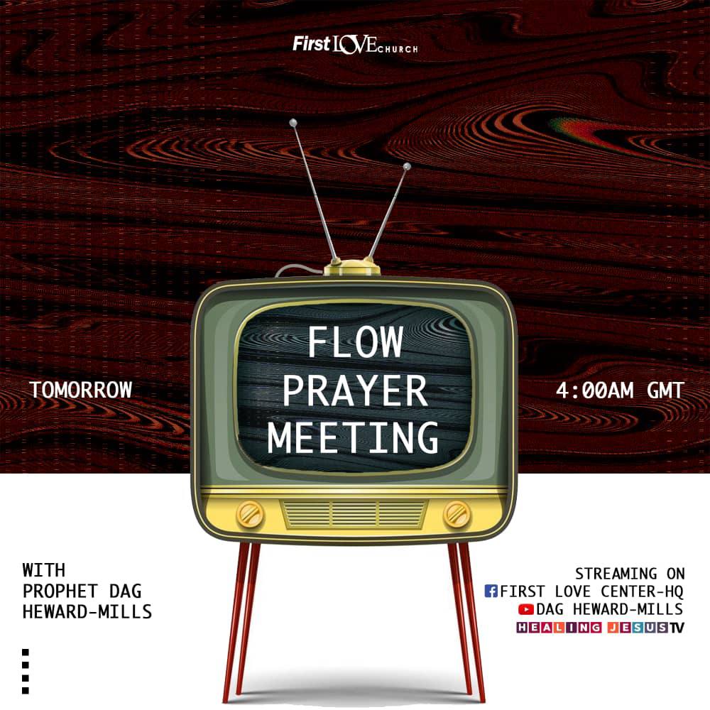 Mark 1:35
And in the morning, rising up a great while before day, he went out, and departed into a solitary place, and there prayed.

We are becoming more like Jesus as we pray in the Flow Prayer Meeting with our pastor and prophet, Bishop Dag Heward-Mills.