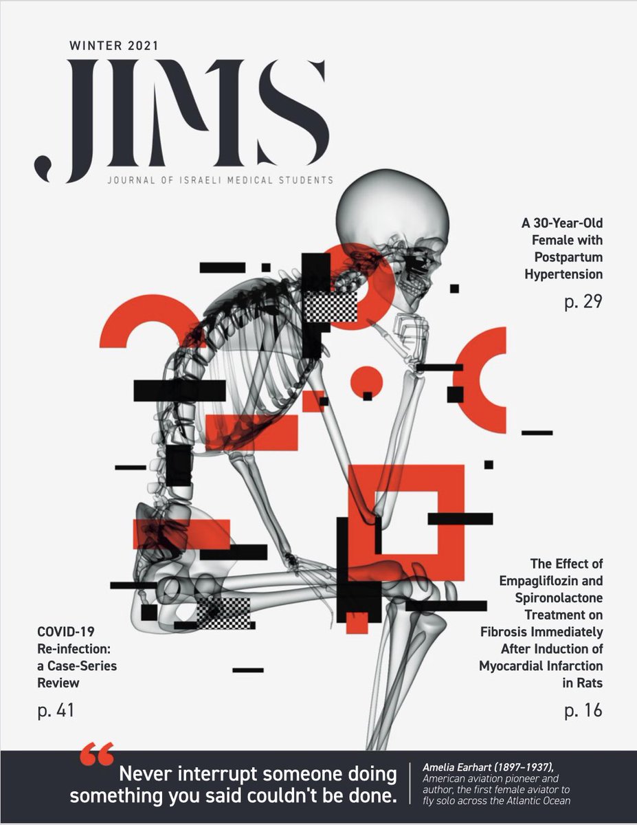 BrzezinskiRafi's tweet photo. A new journal led by Israeli medical students  #JIMS  celebrated it’s first issue this week. I was fortunate to contribute a piece on my PhD work. The whole issue looks amazing- check it out 🍾🍾🌟 https://t.co/ae1yS0XlvP https://t.co/lNTleEXhkN
