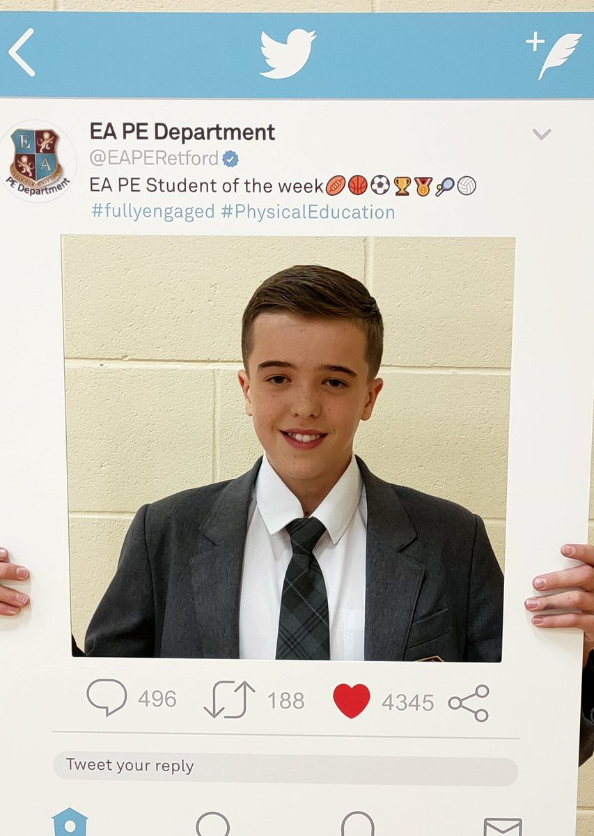 EAPERetford's tweet photo. Well done to last week's PE student of the week from last week. Well done on your hard work in GCSE PE. @EAPERetford @elizabethanac https://t.co/clqgEDVyUI
