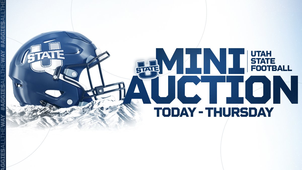 🚨 MINI AUCTION 🚨

Bid TODAY on our <a href="/USUFootball/">USU Football</a> Mini Auction! Items that are up for bid:

➡️ Travel with the team to New Mexico
➡️ Wyoming game experience (club tickets, etc.)
➡️ Wyoming pre-game passes
➡️ Much more!

LIVE NOW ➡️ bit.ly/3cbri22