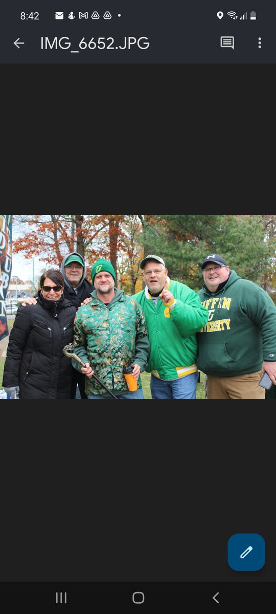 TUEngage's tweet photo. The result of the game was not what we wanted, but happy to see so many dragon nation members braving the cold to support our Dragons. Special thanks to @PresidentOfTU for joining us on a snowy morning! @tiffinu @tustugov @tiffincab @gotiffindragons @tiffinfootball @tiffinualumni https://t.co/ihZSssdzvI