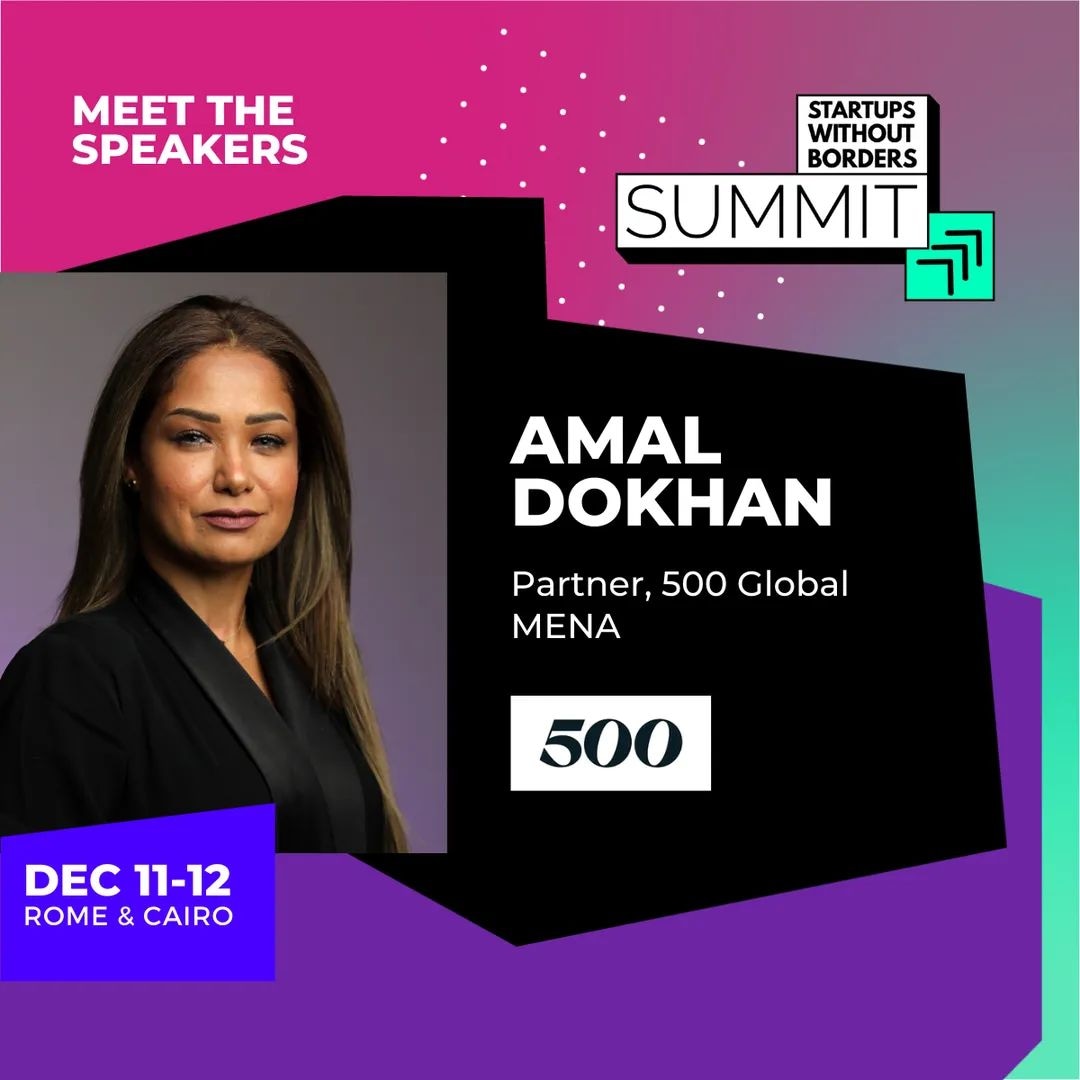 startupswb_com's tweet photo. We’re thrilled to have on board @AmalDokhan, Partner at @500GlobalVC, at the hybrid edition of the Startups Without Borders summit taking place next December 11th and 12th.   

GET YOUR TICKET TODAY: https://t.co/LQ7gwFSv37 

#SWB #swbsummit2021 #Startupswithoutborders #speakers https://t.co/L0QWmRV7k1