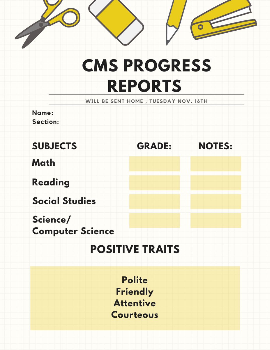 CmsLions's tweet photo. Progress reports go home tomorrow https://t.co/kOIqQnJYjh