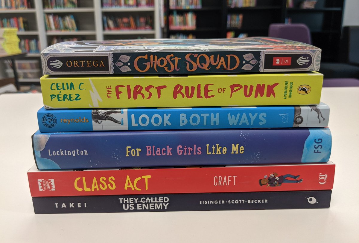 Cycle 3 Book Clubs start tomorrow! We are so excited about this batch of books! #ProjectLIT @JasonReynolds83 @CeliaCPerez @Claribel_Ortega @GeorgeTakei @marilock @JerryCraft