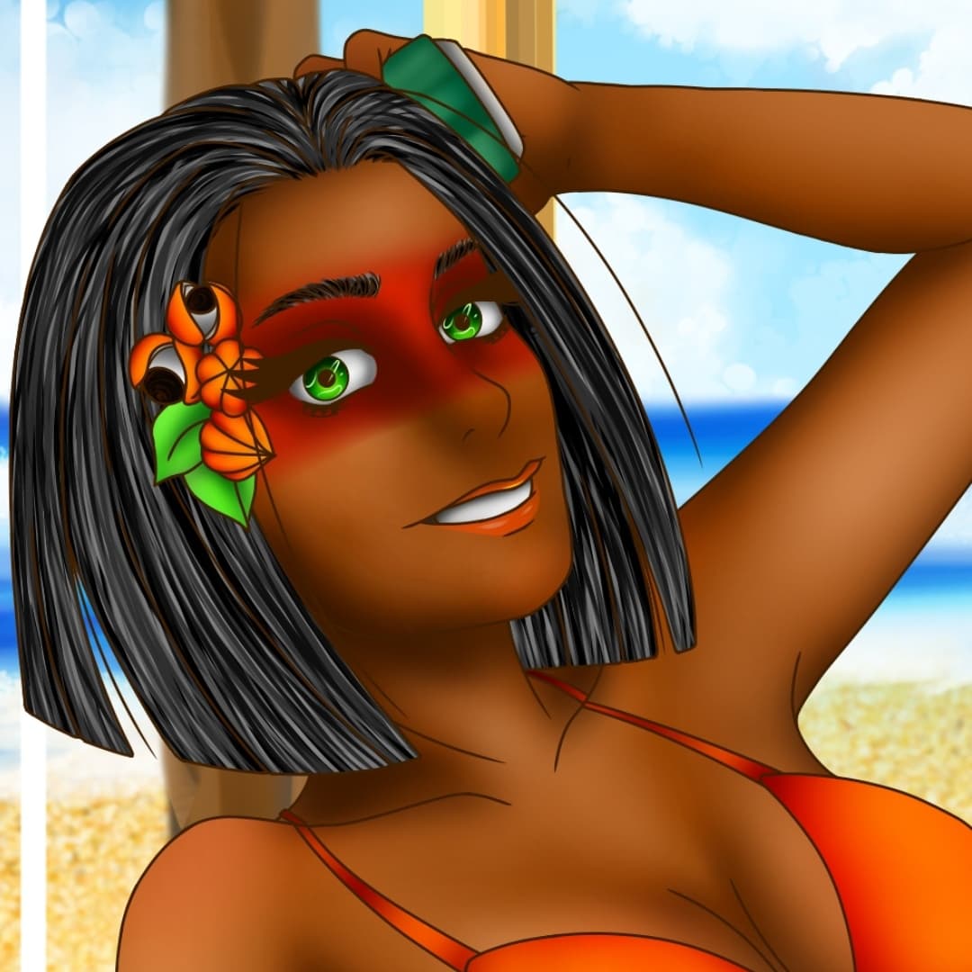 ate_o_infinitol's tweet photo. Eu disse que ia fazer :3 @guarana @eimigueloliveir 

#fanart #drawing #digitalart #art #desenho #personagens #fangril #brazilian #beach #praia #indigena https://t.co/WNmngaCSJw