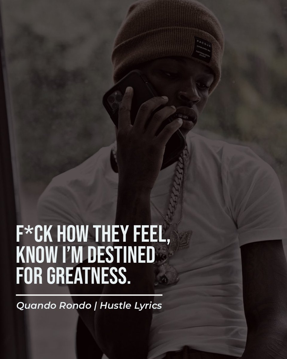HussleSenses's tweet photo. Hustle Lyrics | Quando Rondo

@quando_rondo https://t.co/roQvLVrRhO