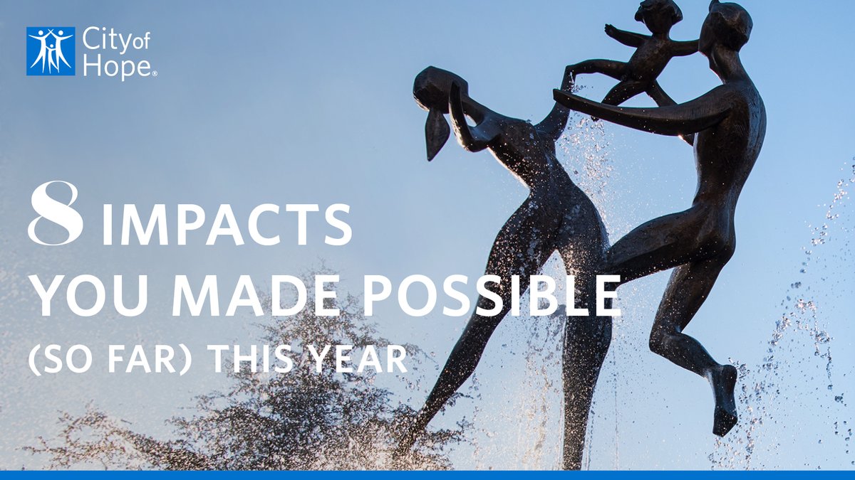 cityofhope's tweet photo. 💙 Thank you to our donors, volunteers and supporters on #NationalPhilanthropyDay. Because of you, City of Hope achieved many great things this past year! We rounded up the top 8 (so far) this year. 
Read more: https://t.co/aSTnDXvmA9 https://t.co/TGE5aSxpu0