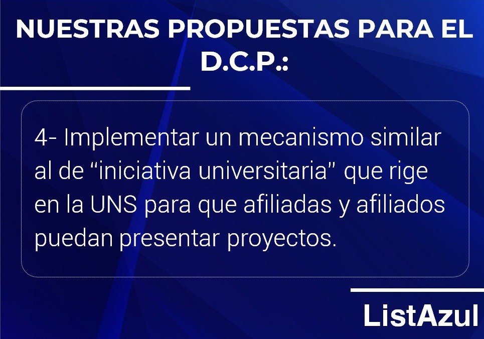 ListAzulUNS's tweet photo. Nuestras propuestas y candidaturas para el Departamento de Complementación Previsional UNS. El 17 de noviembre acompañanos.
#IdentidadAzul
#NuestroCompromisoEsConVos https://t.co/bWdp693gbO