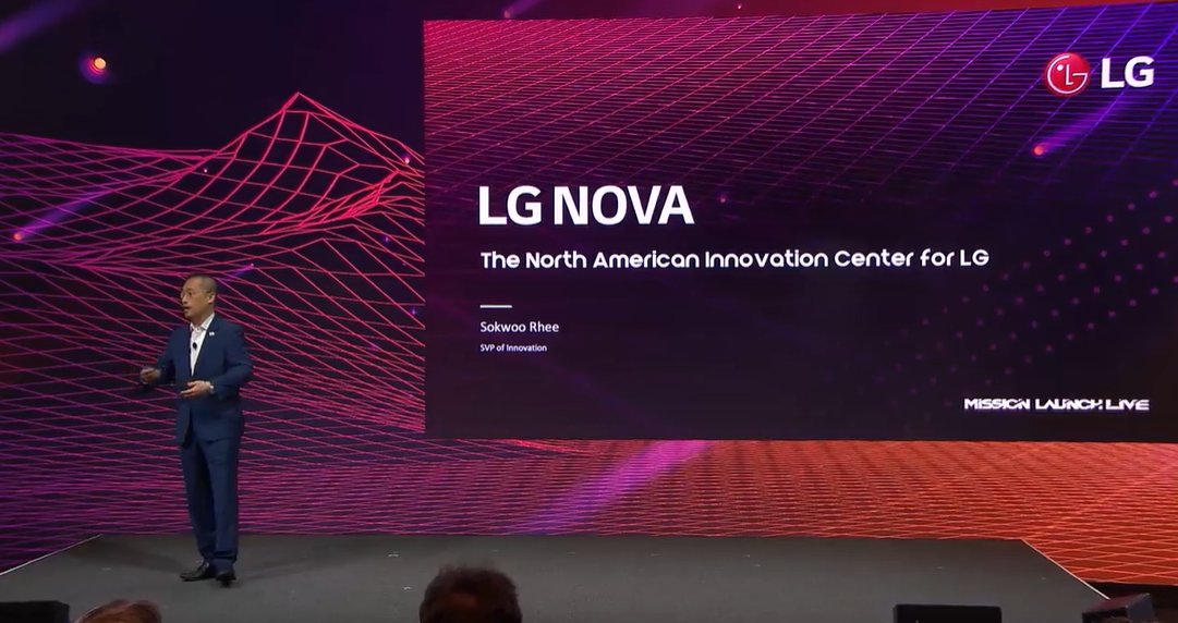 alidiallo's tweet photo. @SokwooRhee, SVP of Innovation at LG Electronics, Head of LG NOVA, on stage at our inaugural Mission Launch event in San Francisco to unveil @LGNOVACenter, the new innovation and venture studio arm of LG. 

Watch here: https://t.co/R2olAUpCQ6 https://t.co/cl5ZTuS8Zn