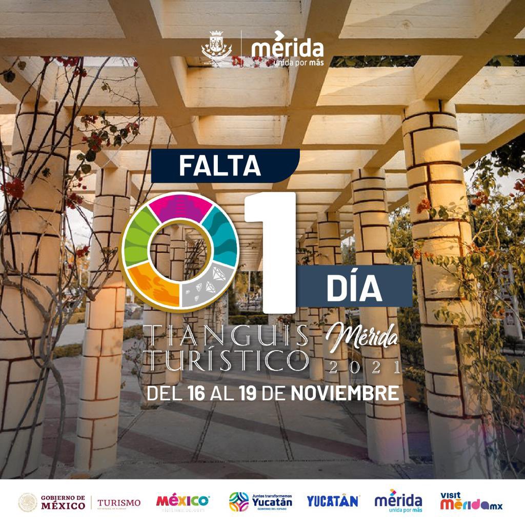 ¡Estamos a 1 día de el evento más importante del sector turístico en México! 🤩✨

Merida está lista para recibir el Tianguis Turístico México 2021 🎉 entra aquí para más información: visitmerida.mx/tianguis

#VisitMeridaMx
#reenamóratedemérida
#MéridaConlos5sentidos