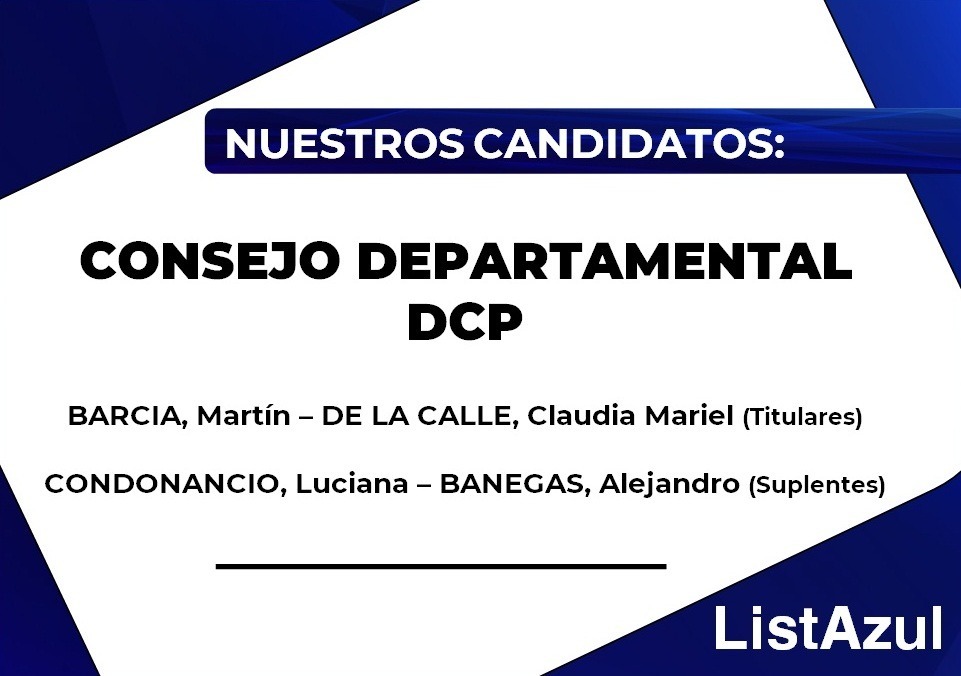 ListAzulUNS's tweet photo. Nuestras candidaturas para la Obra Social y para el Departamento de Complementación Previsional UNS. El 17 de noviembre acompañanos.
#IdentidadAzul
#NuestroCompromisoEsConVos https://t.co/cHKyc7MJs7