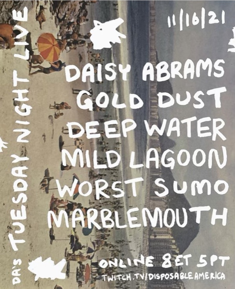 reliefmaprecs's tweet photo. catch Deep Water (@dylanconnor) on the @disposable_usa twitch tomrw night on this absolutely stacked bill #tnl https://t.co/LJ5ejJd4Yq