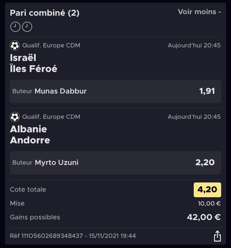 NEXENPRONOS's tweet photo. #QCDM 🌍
🇮🇱 x 🇦🇱
⚽️ Dabbur + Uzuni @ 4,20
____________________________
💰 100€ -> 420€ en vous inscrivant sur Betclic avec mon code promo : NXN
Vous avez votre premier pari remboursé à hauteur de 100€
La bonne occasion de tenter cette cote sans risque ! https://t.co/BRfISrLenI