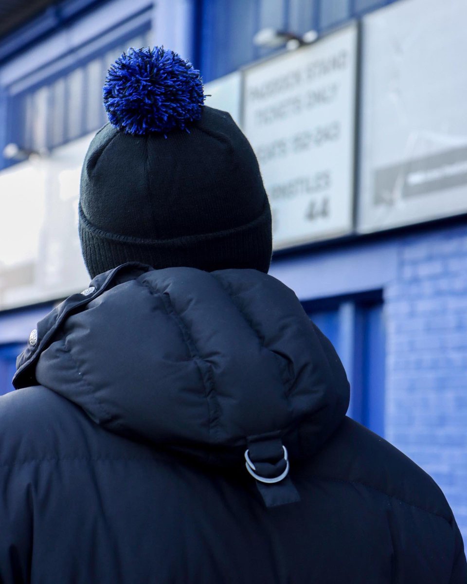 Our skull bobbles are now available to order in black with a royal blue bobble. Link in our bio to shop💀