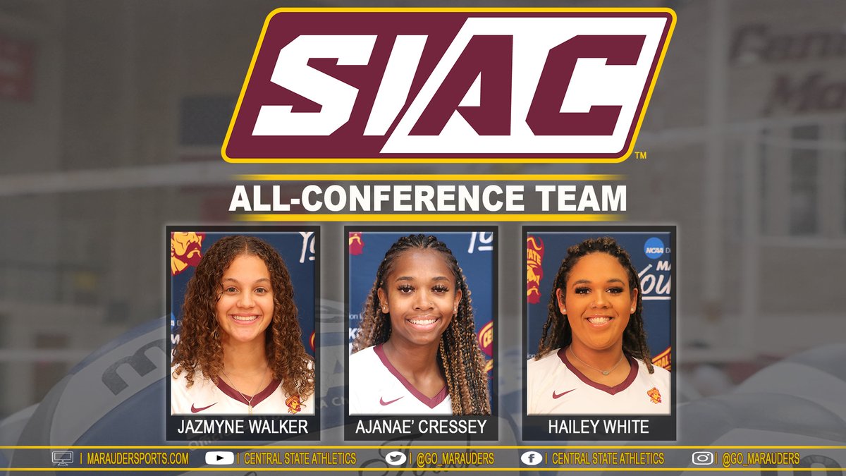 GO_MARAUDERS's tweet image. Central State’s Jazmyne Walker, Ajanae’ Cressey &amp;amp; Hailey White earn All-@TheSIAC honors; Ray Lewis named Coach of the Year

@CentralState87 @StudentPres @ADTaraOwens @CoachRayLewis @Andre247Now @HBCUGameday @daytonsports @FirstPointVB @womensvbmag @AVCAVolleyball @xeniagazette
