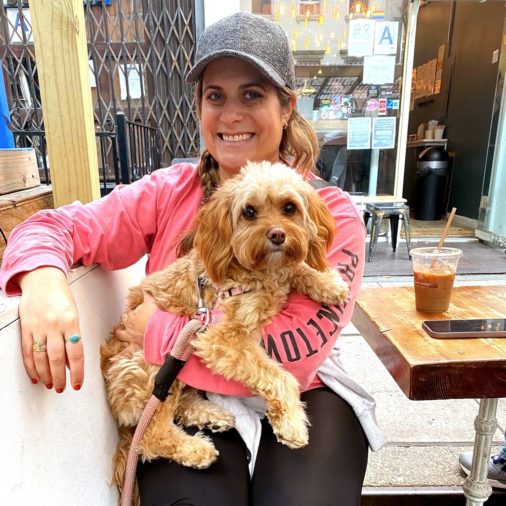 coffeeprojectny's tweet photo. Who says puppies can't enjoy a nice day at the cafe? Pickles and @sarahmshaker seem to be loving the curbside seating in our East Village shop! 

📸 : @sarahmshaker https://t.co/ZtjDSi3nrk https://t.co/db6eTBMvJL