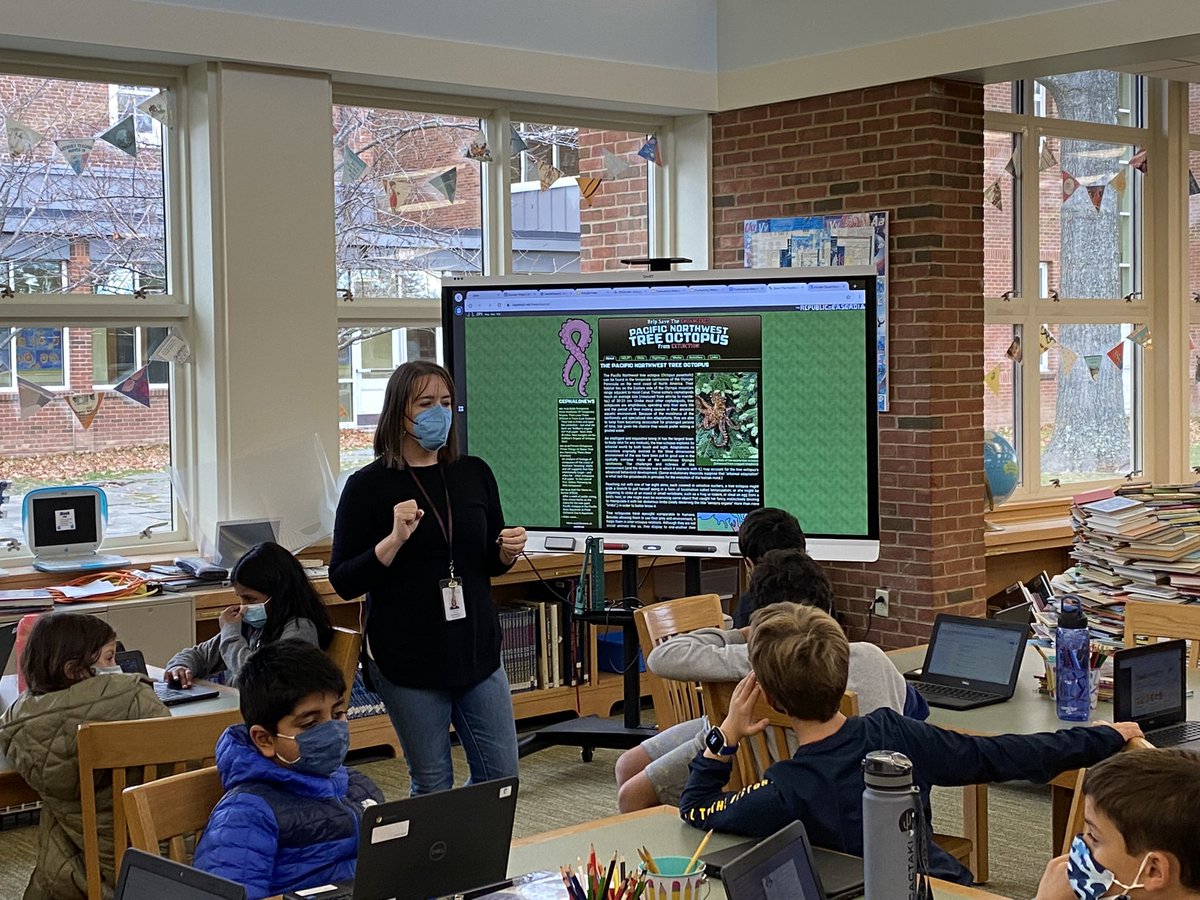 qrliebowitz's tweet photo. Evaluating websites with @QRSLibrary.
We will use the CAARP test to see if we can trust a website. Tree Octopuses are NOT real! Some of us definitely got fooled. @MrsMeghanMeade 
#qrspride https://t.co/SIRcvMujGU