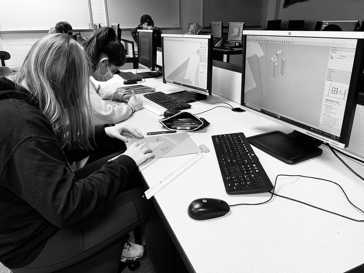 ntarchitecture's tweet photo. #NT #architecture #students building their #proun #model in 3/16” = 1’-0” scale. #sketchup to #chipboard #exploring #creative https://t.co/FjdArc51DH