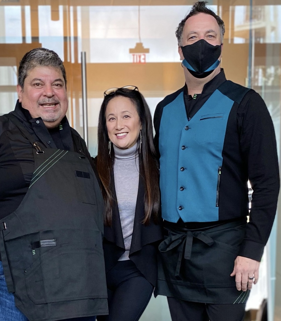 "It’s a wonderful uniform! It actually bends!" The reviews are in for Luly Yang Design Group's uniforms for lounge teams and ambassadors at #climatepledgearena
#uniforms #lookgoodfeelgood