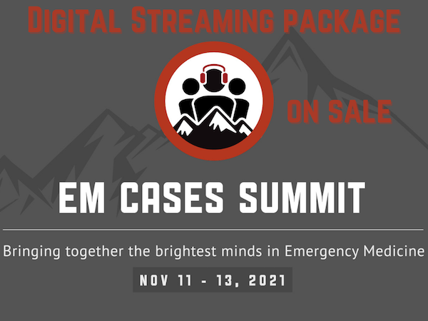 EMCases's tweet photo. In case you couldn't make it to EM Cases Summit 2021 full access streaming to all the talks, procedural videos, rants and e-book show notes for 3 months will be available for purchase in just a few hours through https://t.co/Eo4M8iMcFP
#EMCSum21 https://t.co/rhDwI0PVN6