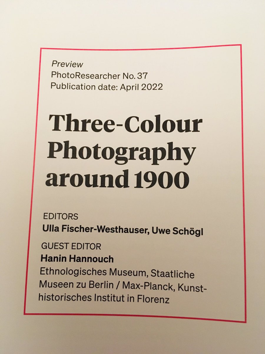 Kinofrau1's tweet photo. Coming soon to a journal near you is.....my guest edited issue of #PhotoResearcher dealing exclusively with three-color photography ca 1900, its various imperial & colonial implications & the science behind it 🥳 😍
1/ https://t.co/JQzcZd2A8O