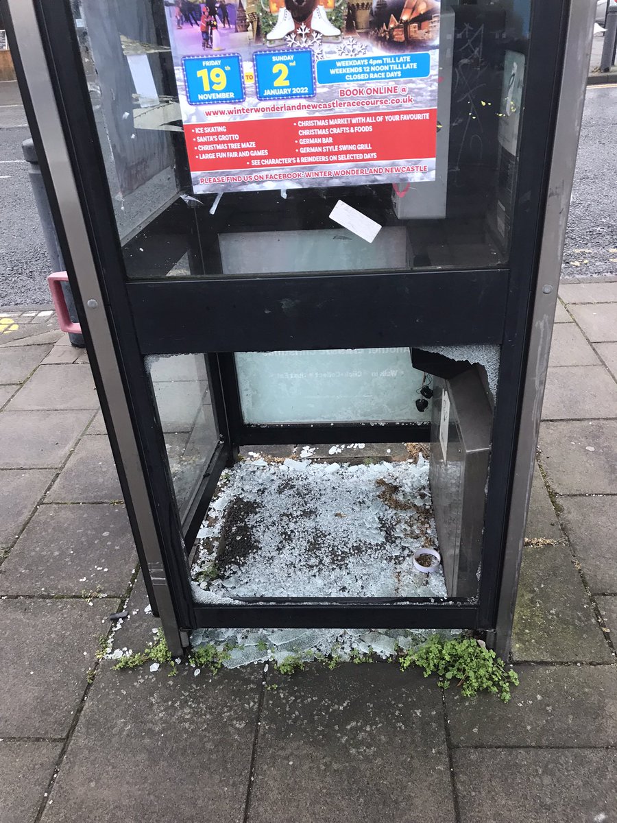 HeatonLibDems's tweet photo. We’ve reported this vandalised phone box at corner of Chillingham Rd / Trewhitt Rd to BT for attention https://t.co/QWJtO76dix