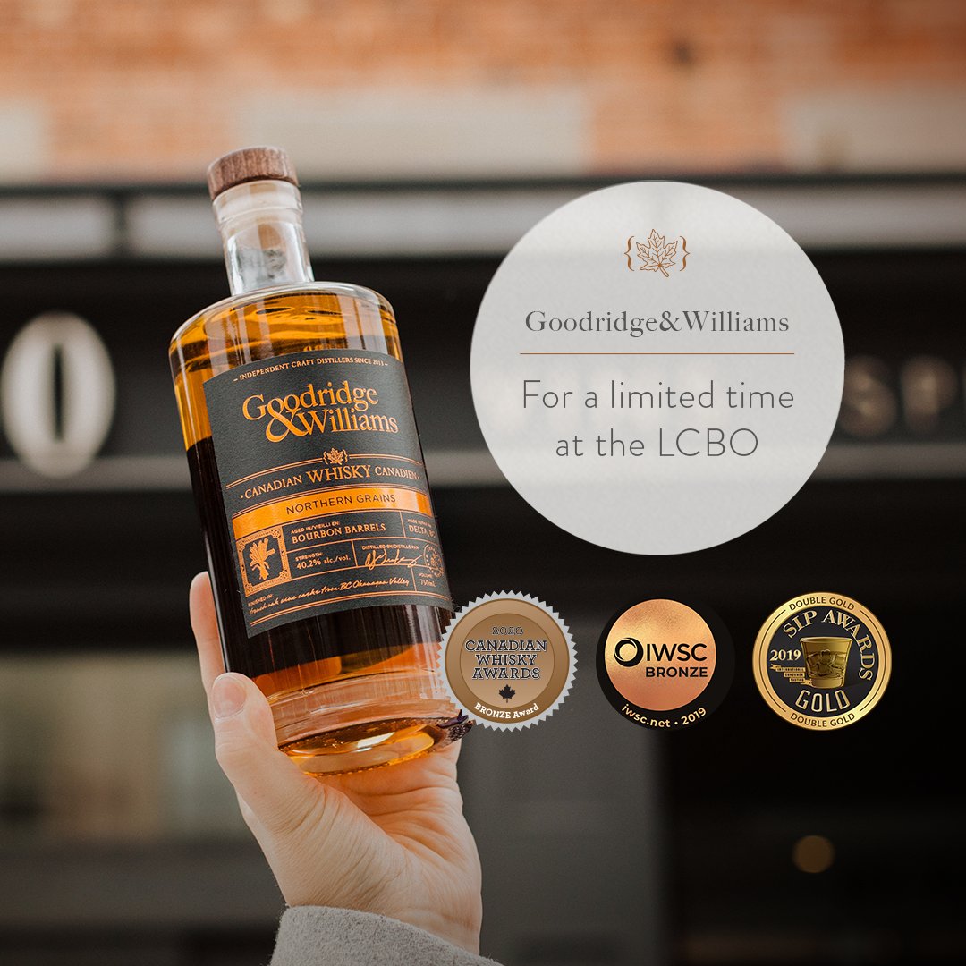 ONTARIO! Northern Grains Canadian Whisky is here! Vanilla and wood undertones from the American oak bourbon barrels are combined with the rich fruit and spice notes of the French Oak Bordeaux finishing casks, which makes for one tasty drink. Link in bio to get this LTO today 🥃