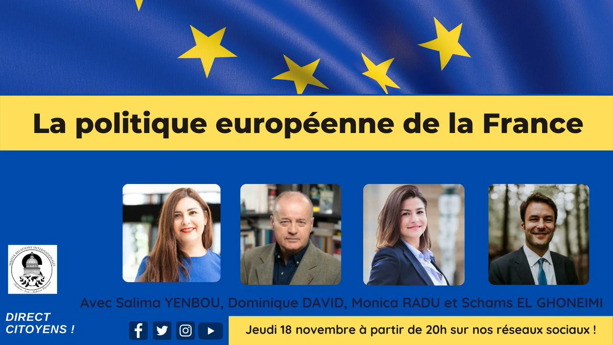 CitoyensDirect's tweet photo. La politique 🇪🇺 de la 🇫🇷 : 2017-2022, bilan et perspectives ! 

On en parle jeudi soir sur @CitoyensDirect avec les @Les_JI et nos invités ! 

Soutenez nous! Faites un don ➡️ https://t.co/teCataesMh https://t.co/DgwHpzknbu