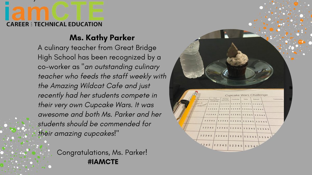 Chesapeake_CTE's tweet photo. Congratulatons Ms. Parker! @Gbhwildcats #Expose #Explore #Experience https://t.co/M9zAjLAkIX