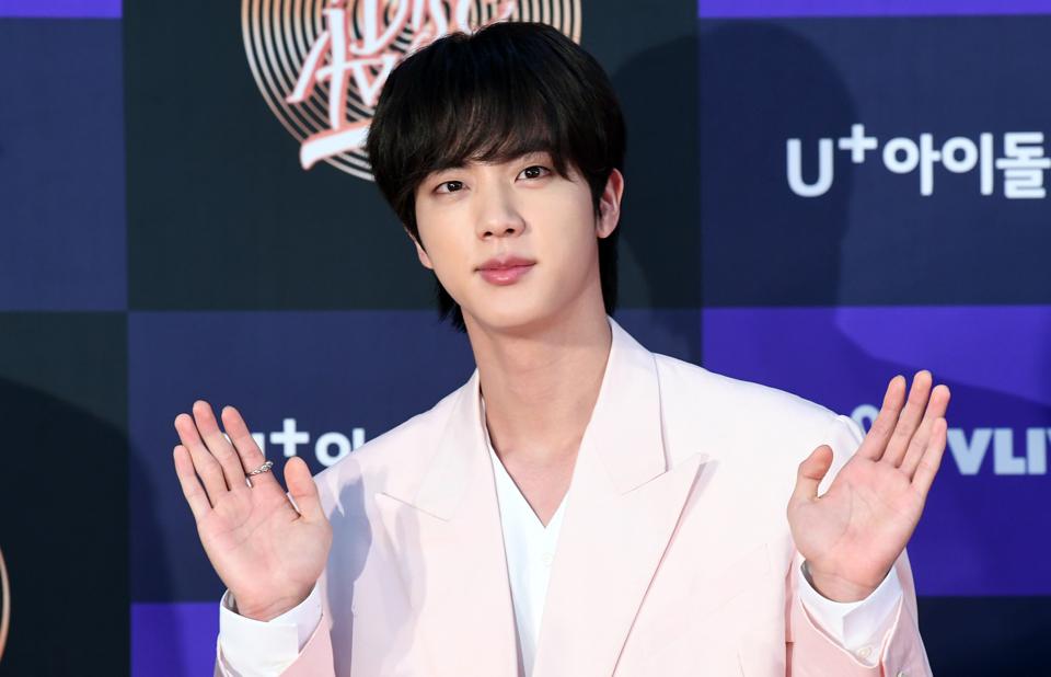 Forbes's tweet photo. BTS’s Jin Scores The Second-Bestselling Song In America With His Solo Smash ‘Yours’ https://t.co/4MjGKC3MWS https://t.co/8zOSXNTyjV