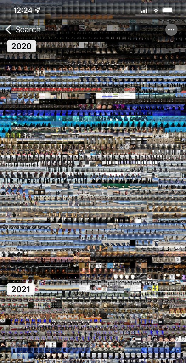 TheStreamingCtr's tweet photo. Type in “Trips” in your Photos Search, “See All”, then use two fingers on the screen to zoom all the way out. What does your grid look like? 
#travelphotography #travel #travelgram #travelphotogrid https://t.co/5z55b8fvie
