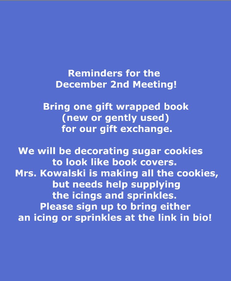 BrunswickNEHS's tweet photo. Attention NEHS members! Reminders for our December 2nd Meeting! https://t.co/yypJfn6bxk