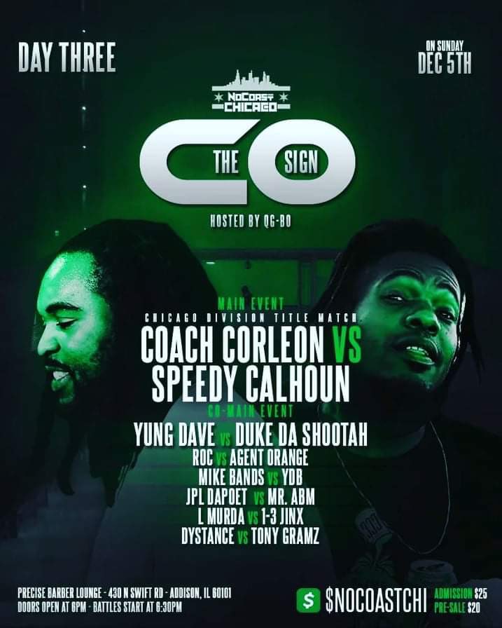 TheRealJC323's tweet photo. There’s still time to get tickets for this stacked card, courtesy of @NoCoastRaps.

Come see me catch a body most importantly.

#TheCoSign #Brace4It https://t.co/3APXPg9wug