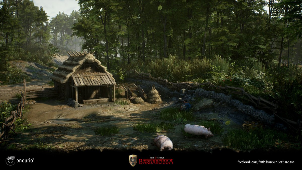 FaithHonorGame's tweet photo. A little break in between is also necessary, the work is hard! But our precious pigs can enjoy themselves and sleep in the shade, what a life.
#indiegame #gamedev #IndieGameDev #medieval @madewithUnreal https://t.co/zvgK5bfwO4