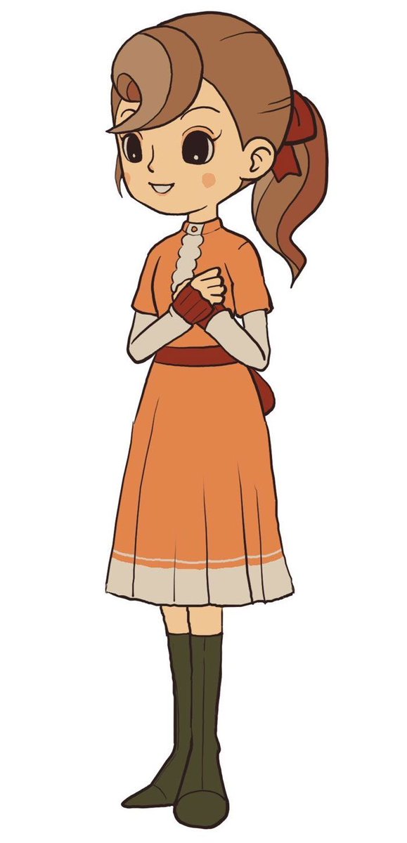 The any lesbian of the day is Flora Reinhold (she/her) from Professor Layton (Headcanon)