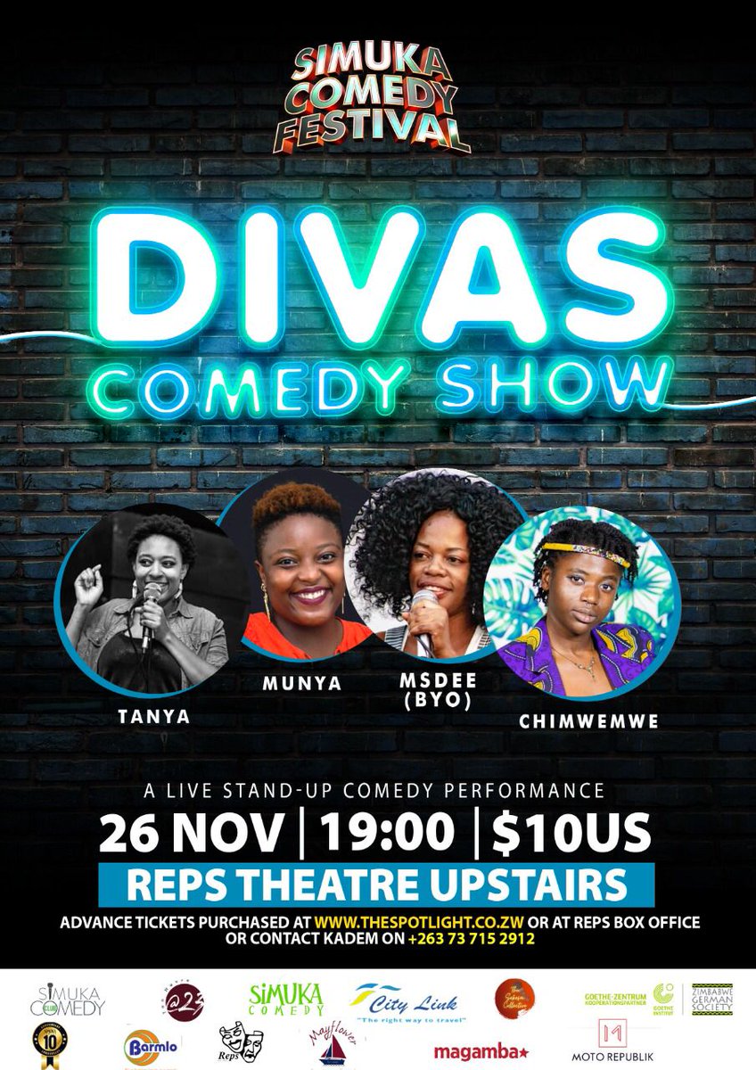 simukacomedy's tweet photo. SIMUKA COMEDY FESTIVAL 2021
26 - 28 Nov
#SimukaComedyFestival2021
#FreeVoiceTakeCharge #Simuka10 #SimukaFuti #SimukaWeek #SpecialClass #ZimComedy #RiseAgain #SimukaTV
#SimukaComedy🇿🇼🇿🇼 https://t.co/8AhMx37E7j