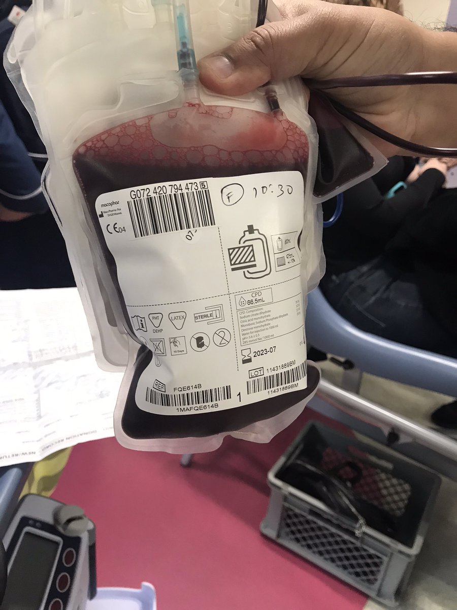 Donated blood for the first time last week @StGeorgesTrust (great snack selection BTW) and delighted it’s shortly to be put to use helping to save lives <a href="/GiveBloodNHS/">NHS Blood Donation 🩸🩹</a>