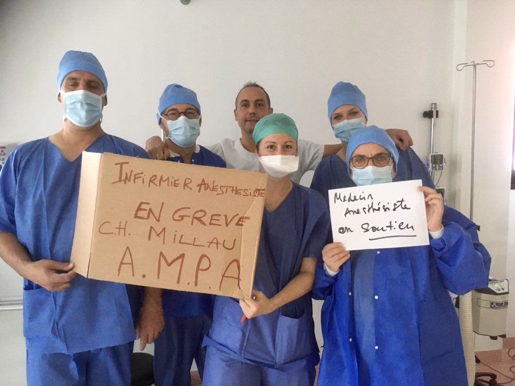 SNIA75's tweet photo. Les infirmiers-anesthésistes #IADE ont entamé leur 3ème semaine de grève pour la reconnaissance statutaire de leur profession. #IADEenPratiqueAvancée #AMPA https://t.co/nD9RDt9jbu